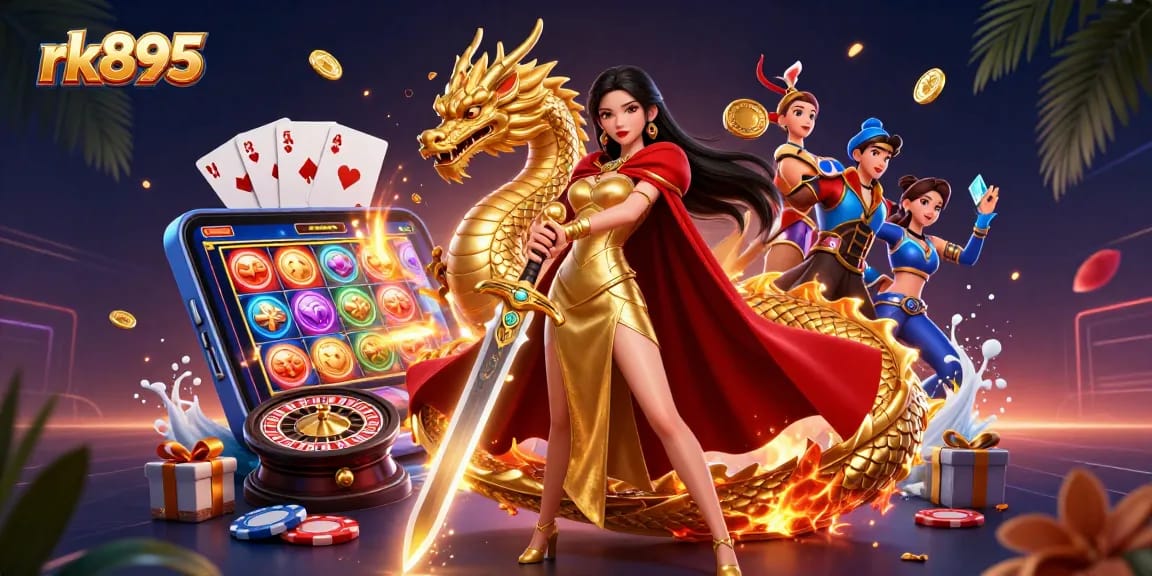 Engage with rk895's exciting casino world, featuring dynamic gameplay elements and vibrant characters.