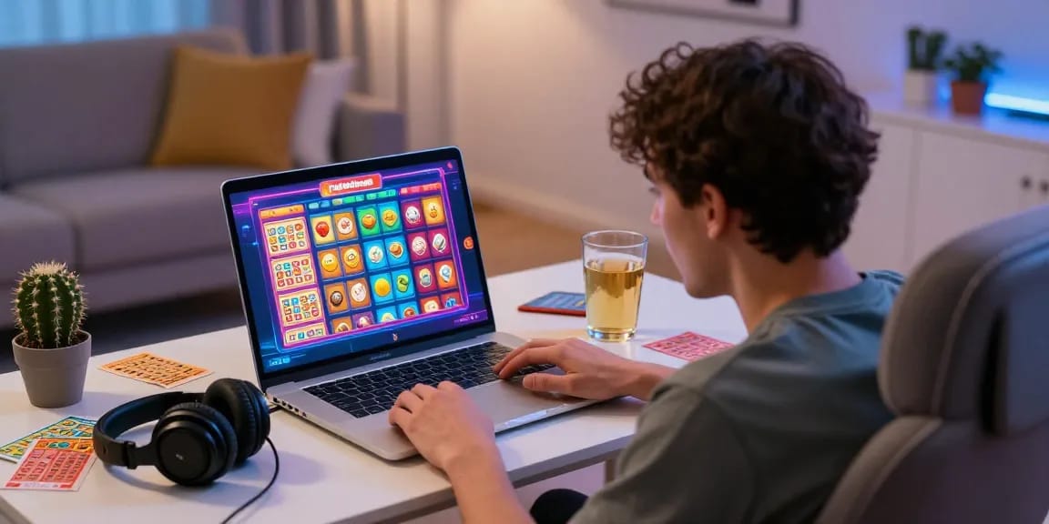 Pengguna rajatogel sedang bermain togel online dengan suasana yang ceria di rumah.
