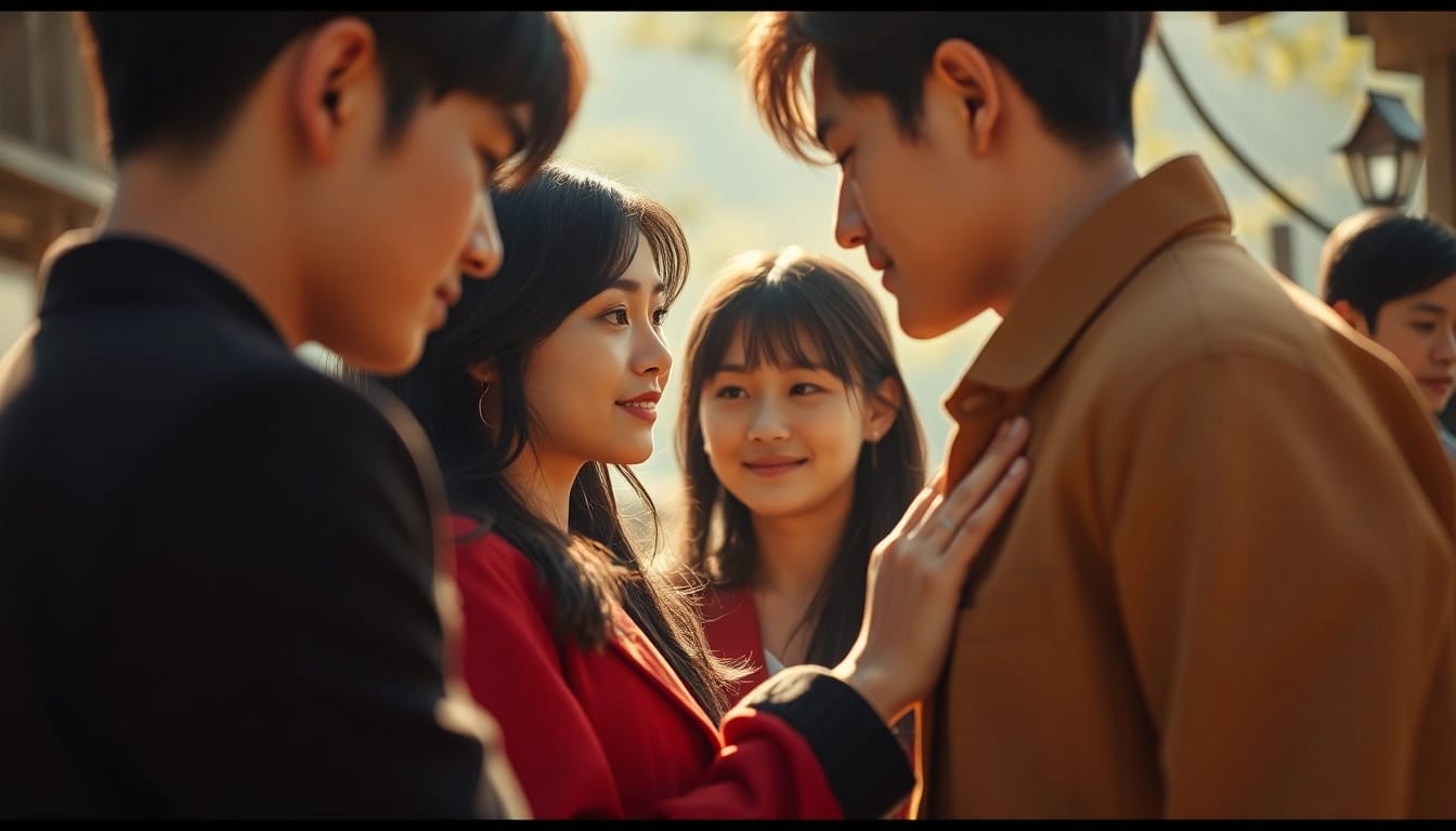 Momen romantis dalam film semi jepang yang menampilkan karakter utama.