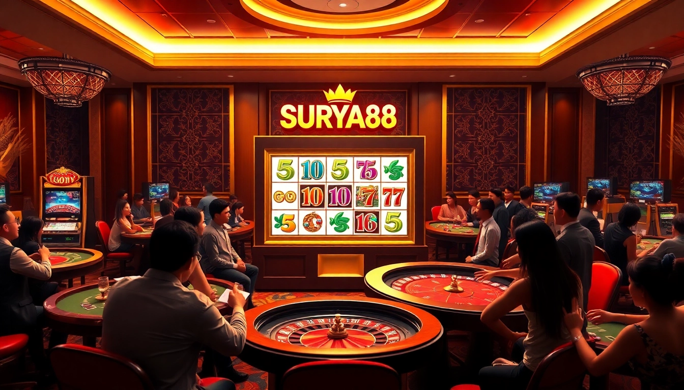 SURYA88 Alternatif menghadirkan pemain bersemangat di meja kasino online mewah