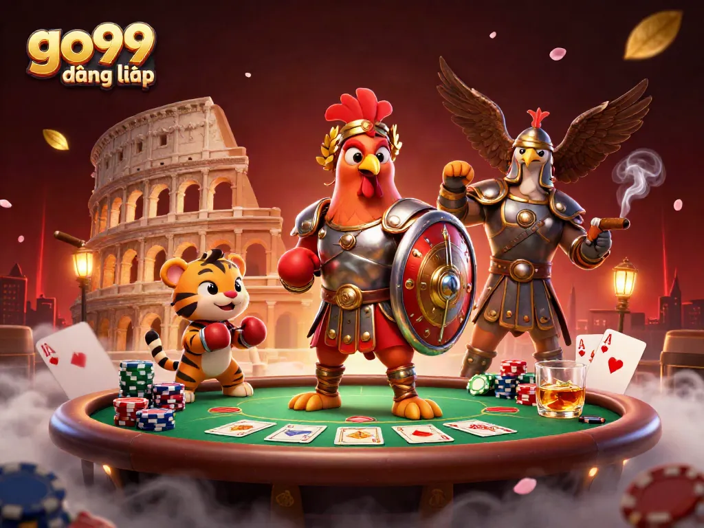 Experience go99 đăng nhập with vibrant casino action featuring dynamic characters and gambling elements.