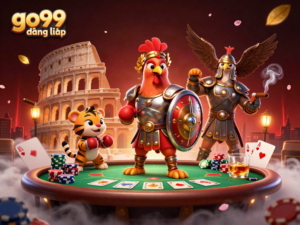 Experience go99 đăng nhập with vibrant casino action featuring dynamic characters and gambling elements.