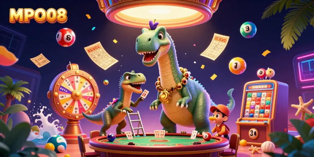 Engage with MPO08's thrilling casino experience featuring dynamic gaming elements and vibrant 3D characters.