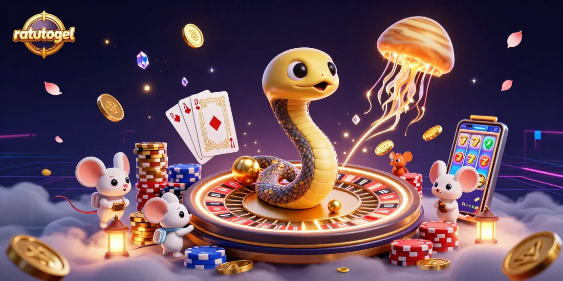 Experience thrilling gameplay with ratutogel as astronaut mice bet on a cosmic roulette scene.