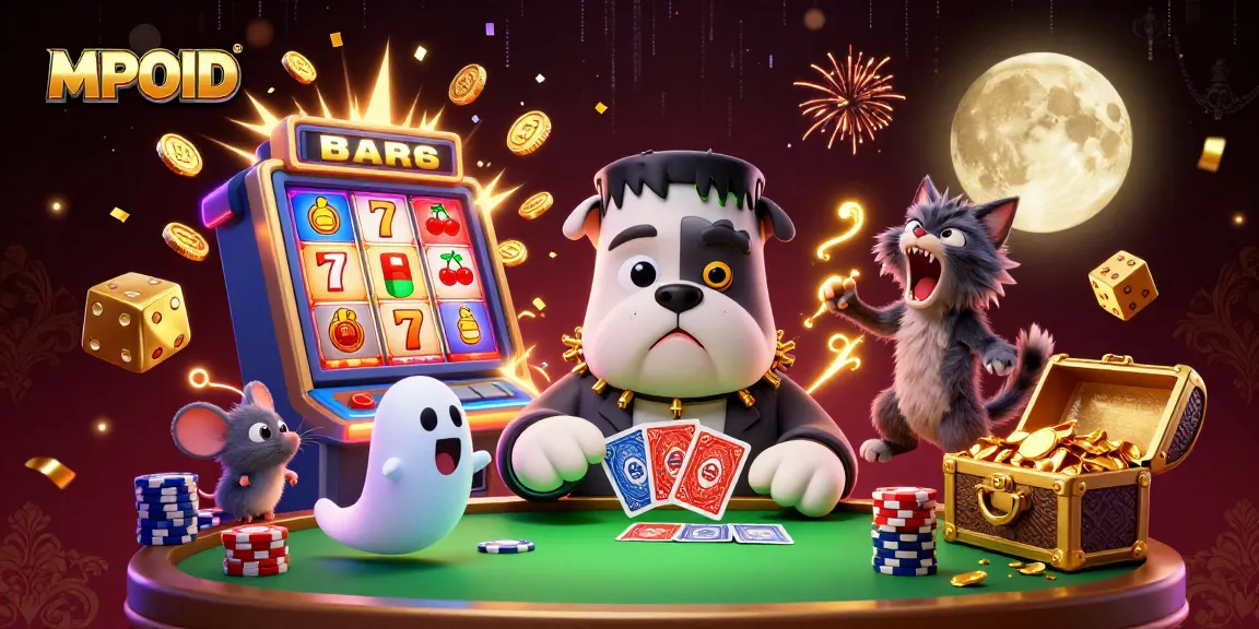 Engage with MPOID's immersive gaming experience featuring unique characters and golden jackpot excitement.