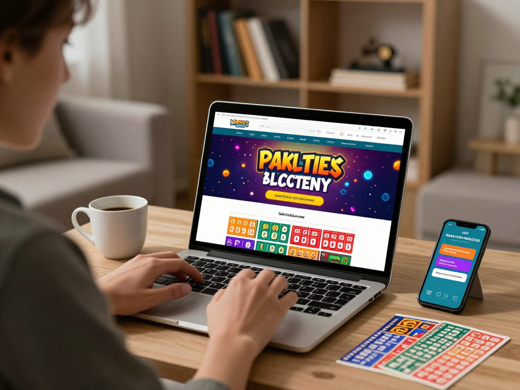 Pengguna rajatogel menikmati pengalaman bermain togel online dengan laptop dan smartphone di ruang tamu yang nyaman.