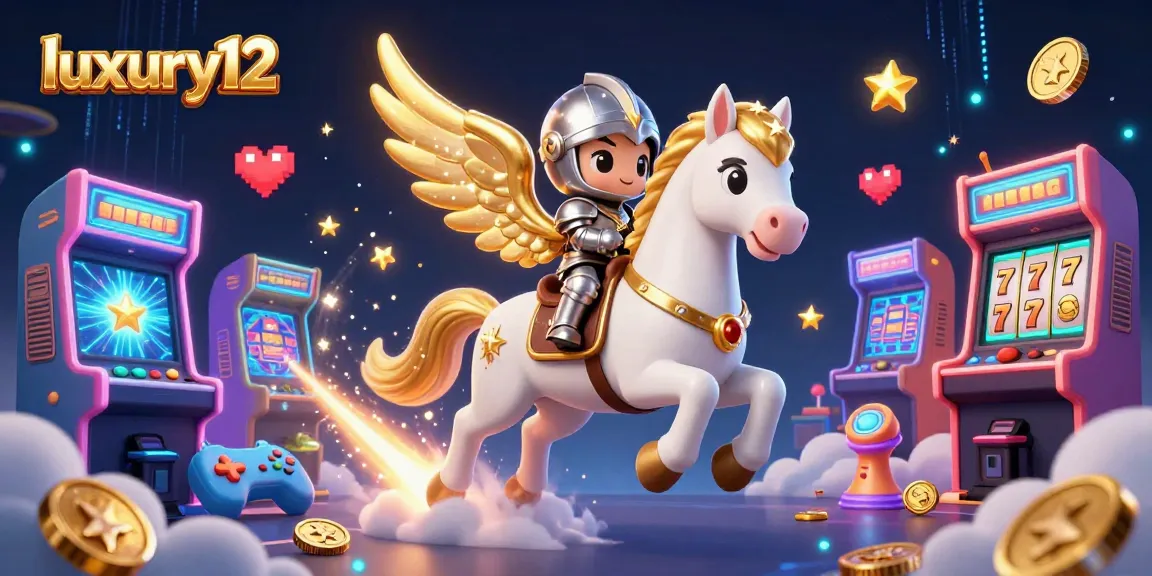 Experience luxury12 with a magical scene of a horse and knight among vibrant casino elements.