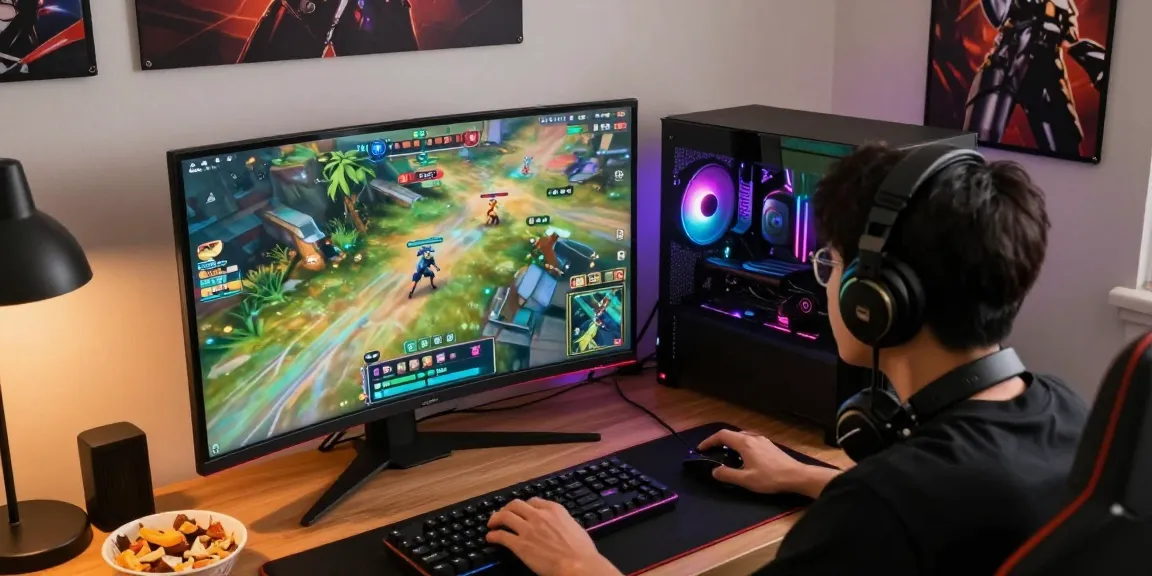 Pengalaman bermain game BOS88 dengan perangkat gaming canggih, lampu LED berwarna dan lingkungan yang mendukung.