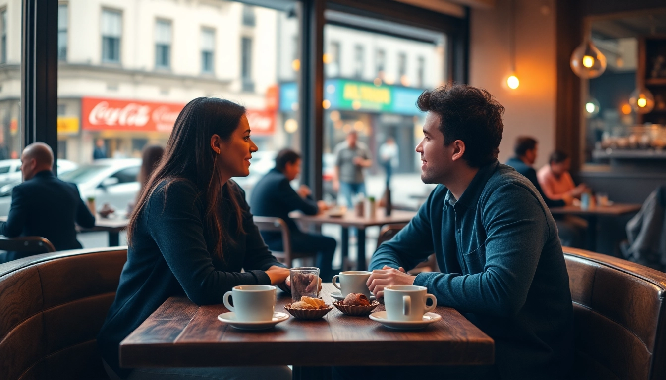 Crush on someone in a cozy café setting, showcasing intimate connection.