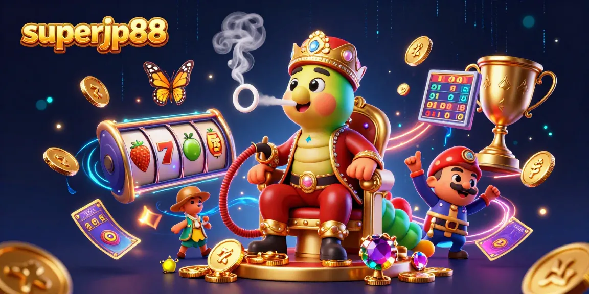Engage in thrilling gameplay with superjp88, featuring vibrant casino elements and a whimsical 3D caterpillar master.