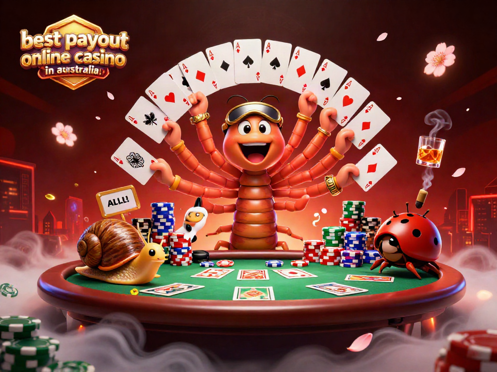 Experience the excitement at the best payout online casino in Australia with vibrant characters and lively game elements.