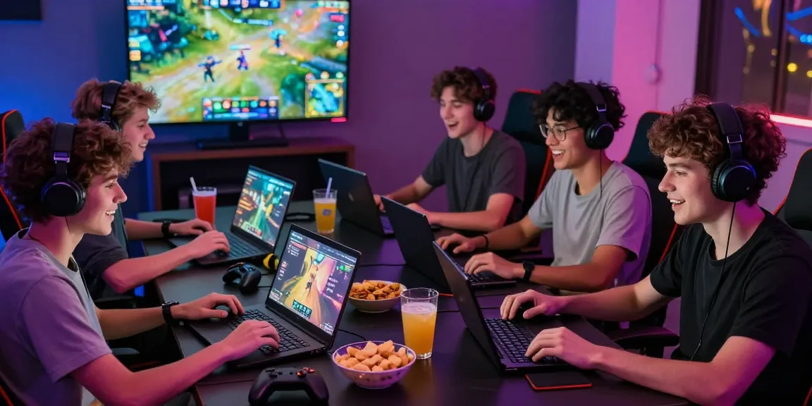Pengalaman bermain game gila138 secara daring dengan teman-teman, suasana cerah dan penuh semangat.