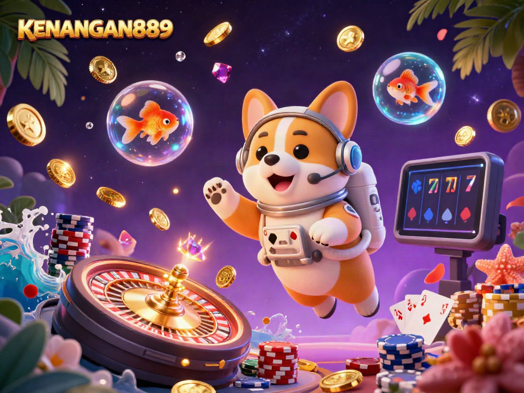 KENANGAN889 engages players in an exciting cosmic casino adventure filled with vibrant gaming elements.