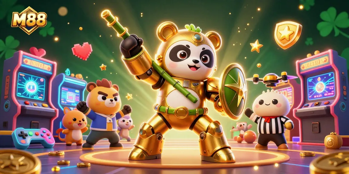 M88 engages players in thrilling actions with vibrant casino elements and dynamic characters