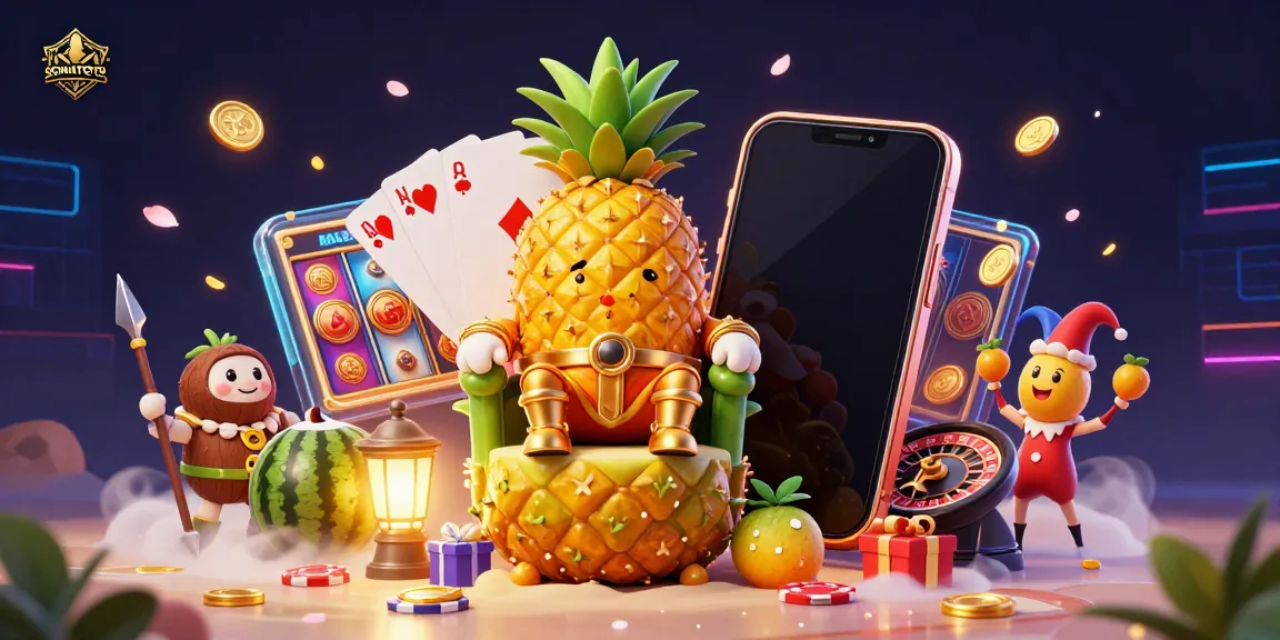 Experience thrilling games with SOMATOTO's golden pineapple king and dynamic casino elements.