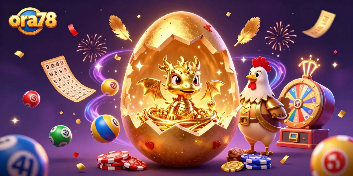 ORA78 mengungkapkan kegembiraan permainan dengan naga emas dan chip poker.