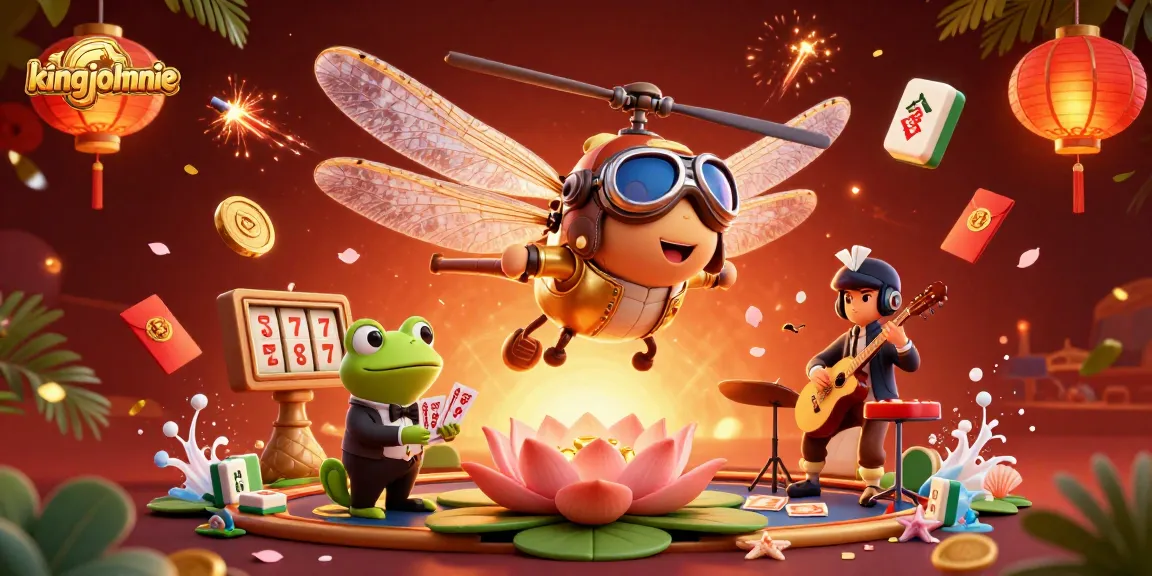 Experience kingjohnnie's majestic online casino with vibrant 3D characters and dynamic game elements in action.