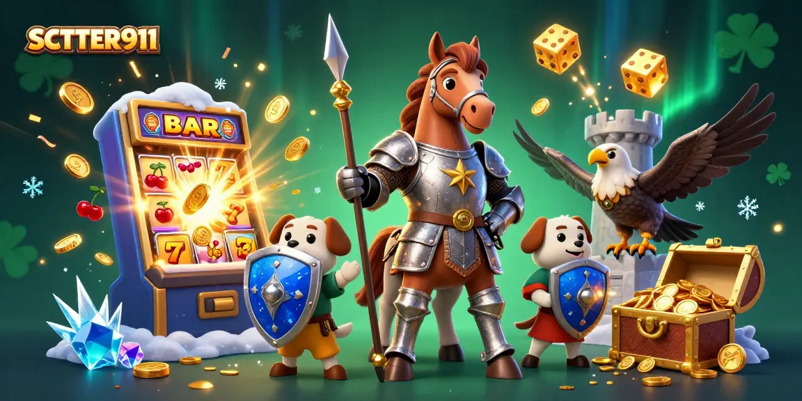 Engage with SCATTER911's vibrant casino elements and action-packed characters in an eye-catching 3D scene.
