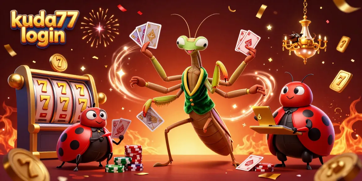 Permainan slot online di kuda77 login dengan karakter unik dan suasana meriah.