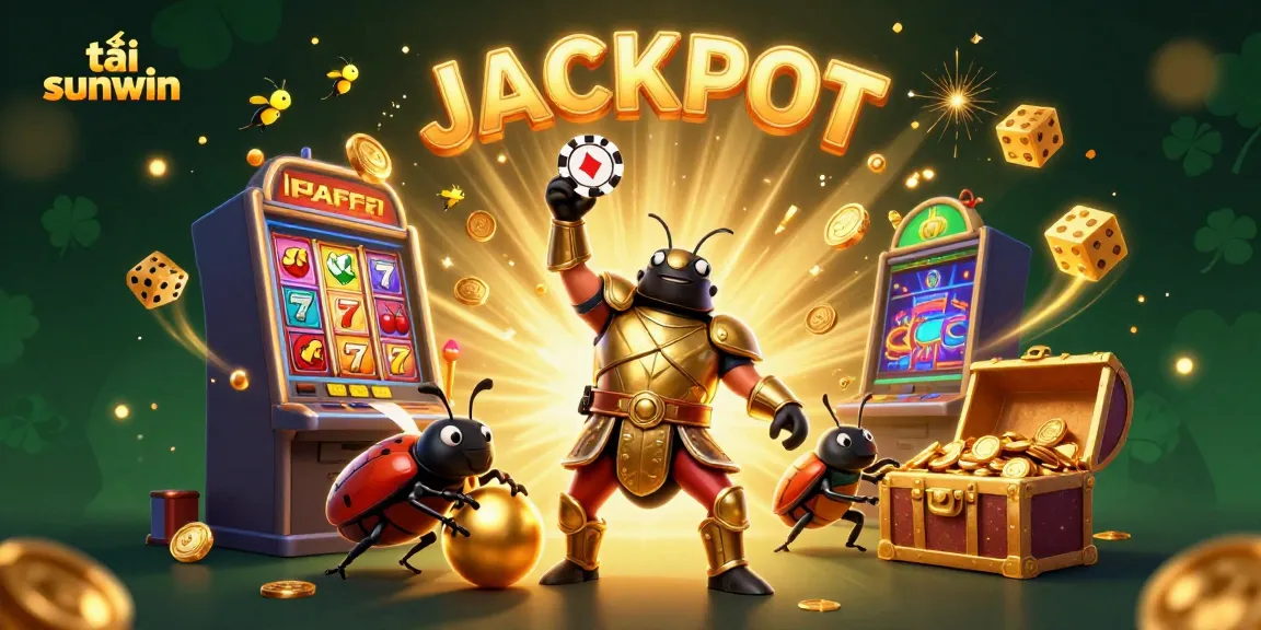 Experience the excitement in the vibrant world of tải sunwin with animated characters celebrating a jackpot.