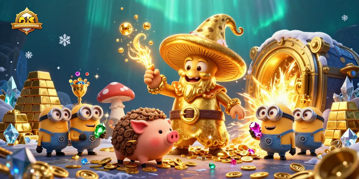 Engage with sacramentobathtubrefinishing through a vibrant illustration featuring a magical mushroom wizard and treasure.