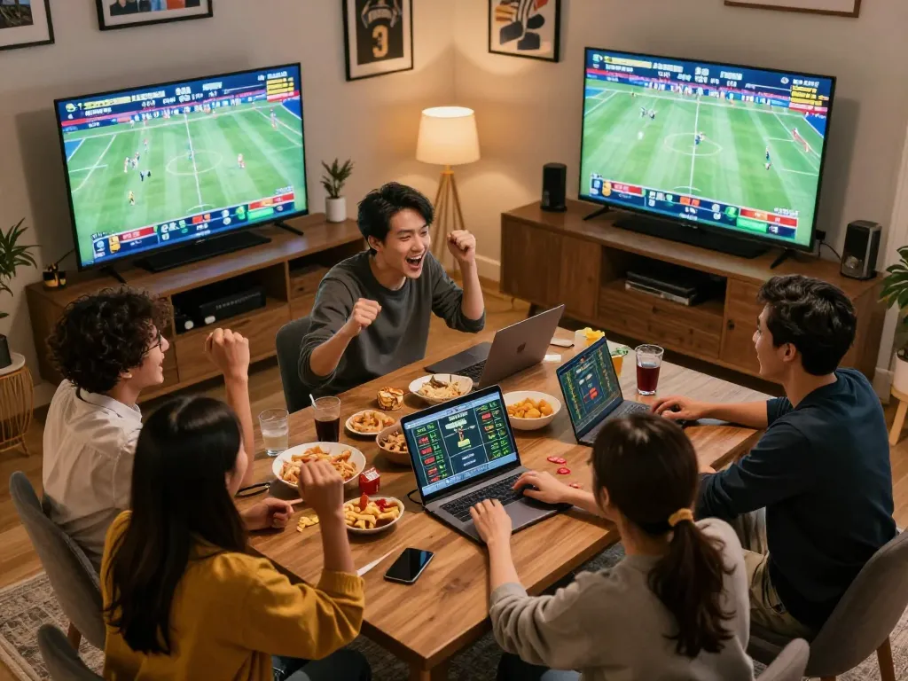 Watch as players make bets on jangkar55 during an engaged sports viewing party with exciting live games.