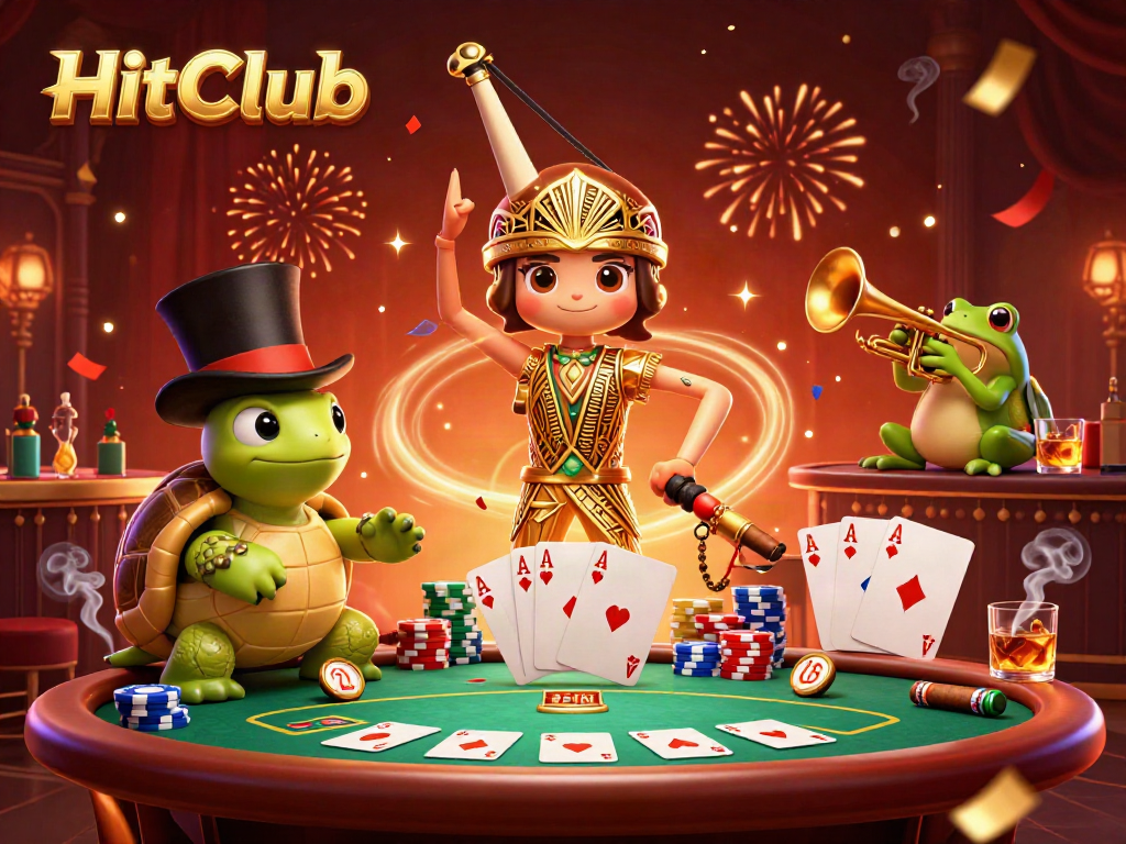 Experience thrilling gameplay at HitClub with dynamic characters and casino elements.