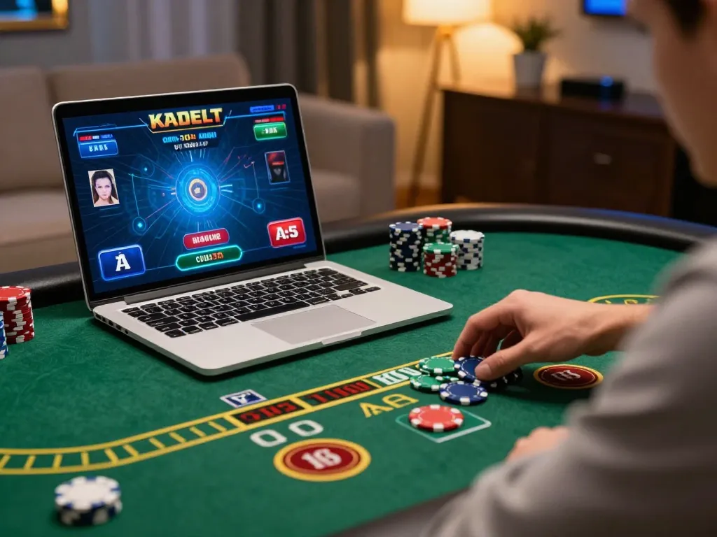 Experience the thrill of qqalfa login as players engage in strategic poker gameplay at home.