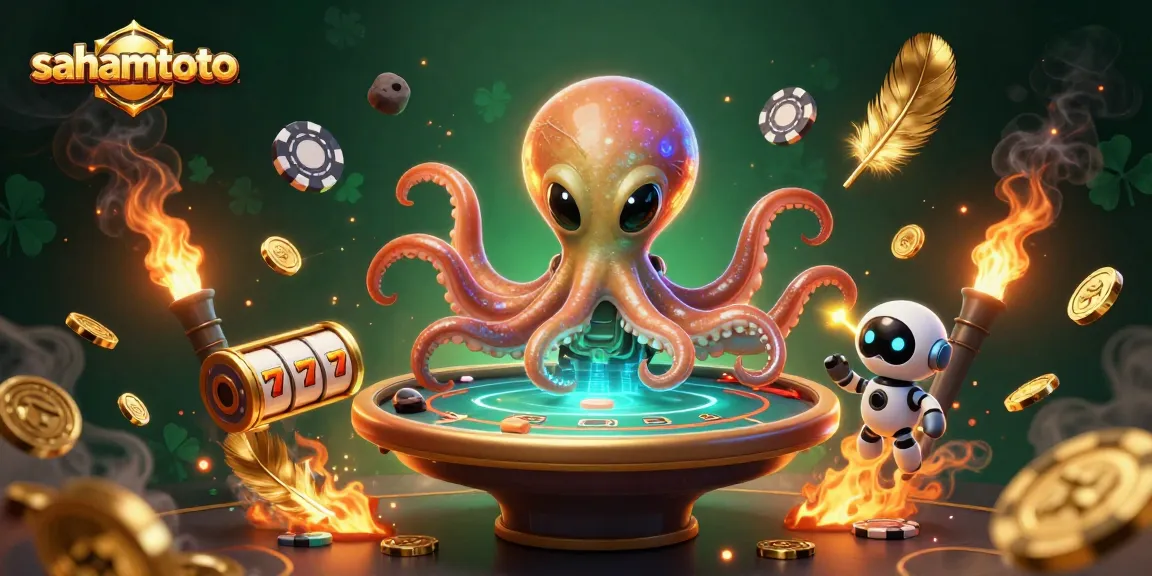 Menangkan permainan sahamtoto dengan alien gurita yang memandu meja poker holografis.