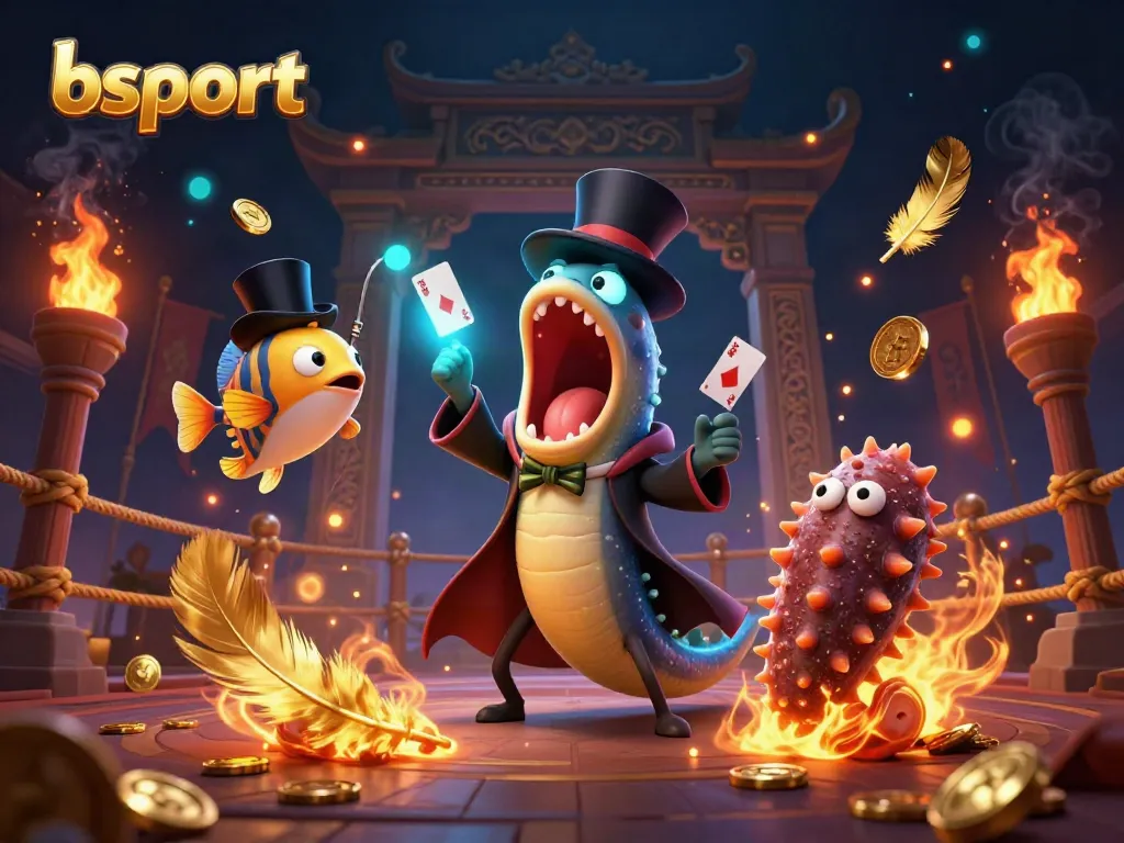 Experience thrilling sports betting with bsport's animated characters in a vibrant casino scene.