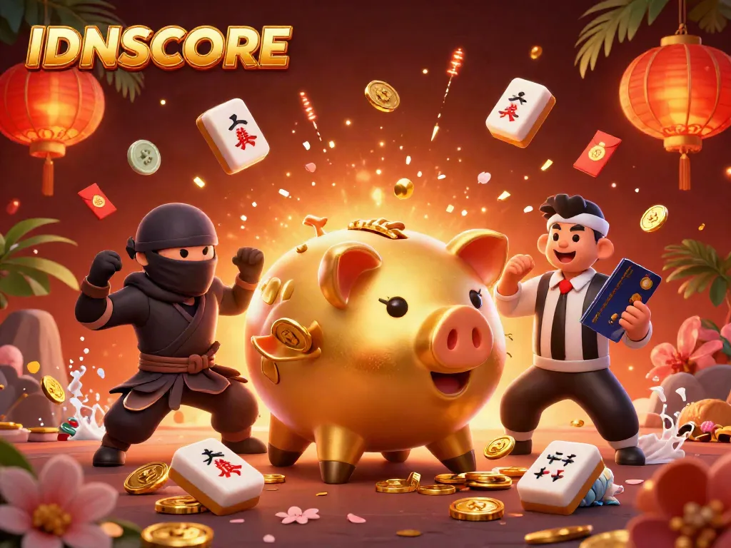 Experience thrilling wins with IDNSCORE at the epic gaming showdown featuring dynamic characters.