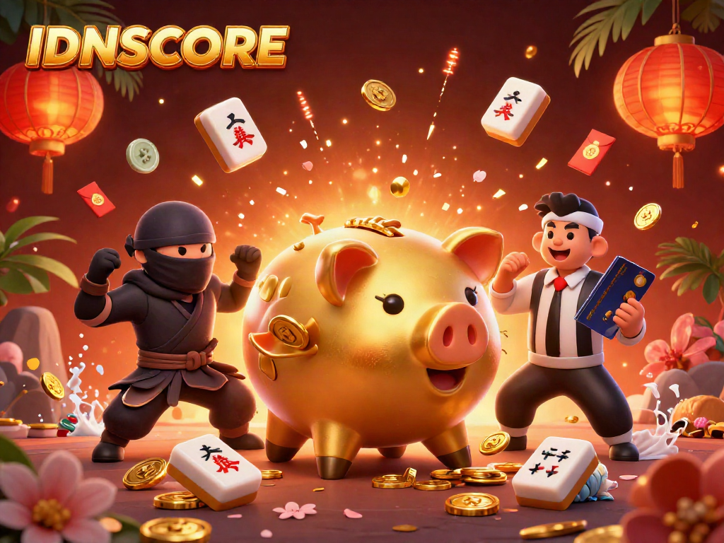 Experience thrilling wins with IDNSCORE at the epic gaming showdown featuring dynamic characters.