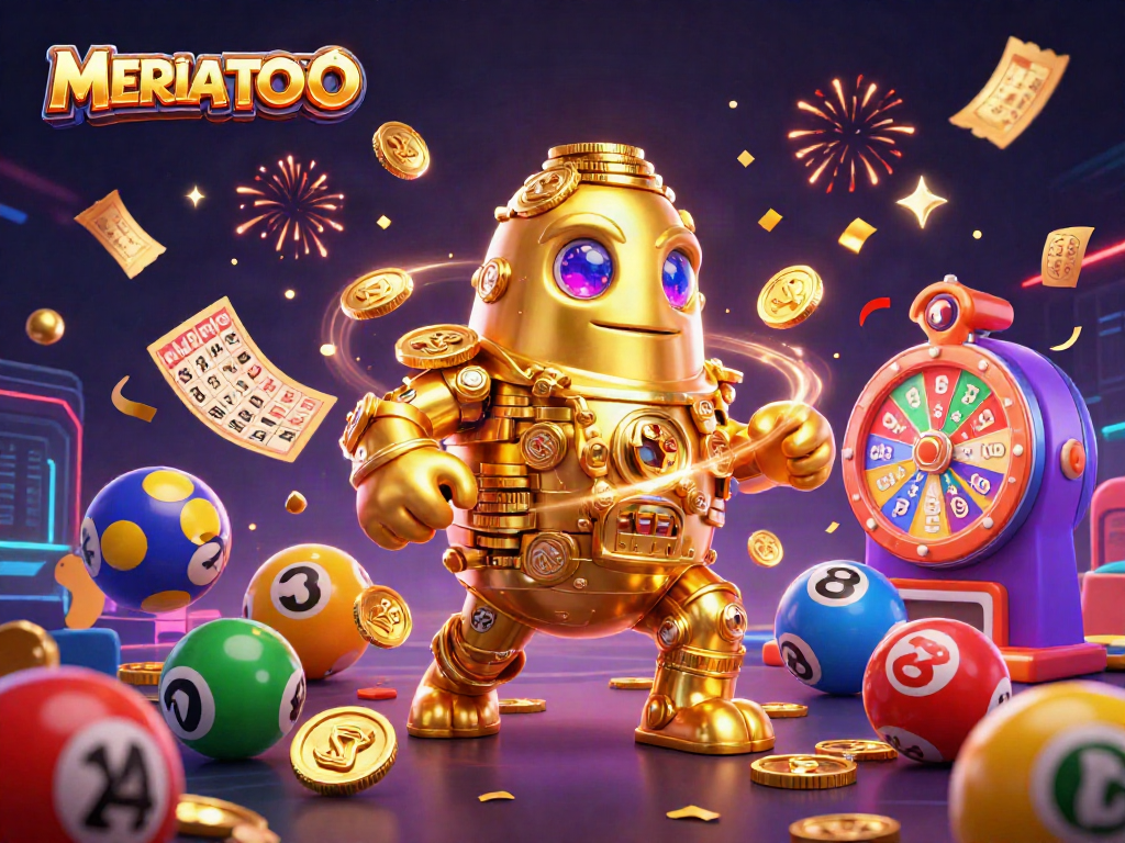 Menangkan hadiah menarik dengan MERIAHTOTO pada ilustrasi kasino dinamis yang meriah.