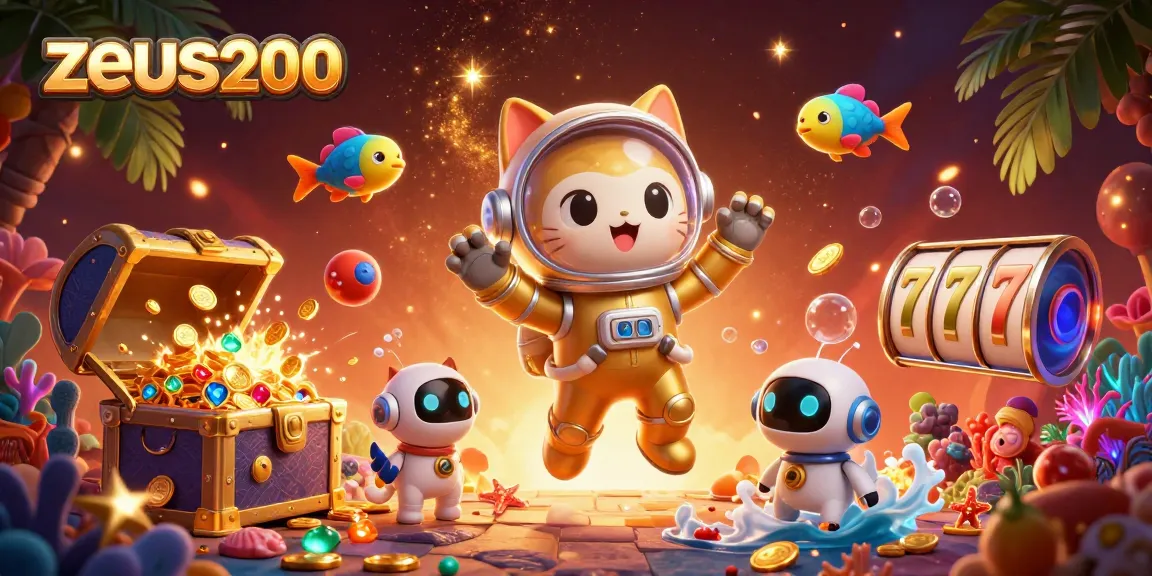 Zeus200 menghadirkan keseruan bermain slot dengan karakter astronot dan objek kasino