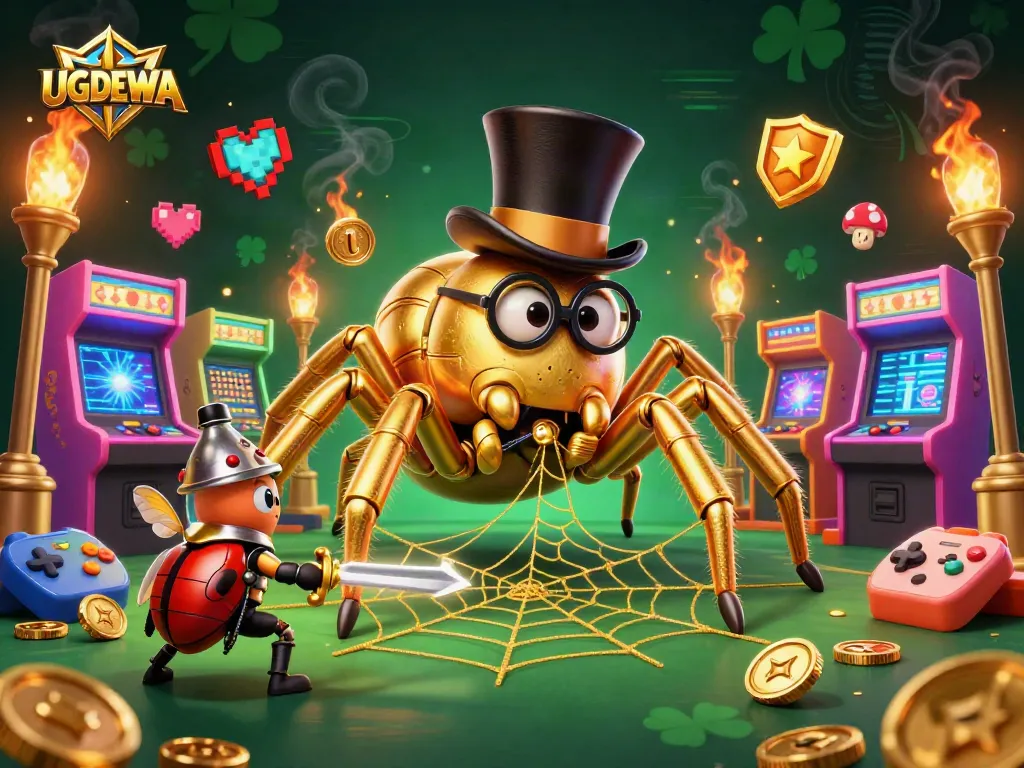 Experience thrilling gaming at UGDEWA, featuring unique characters and vibrant casino elements.