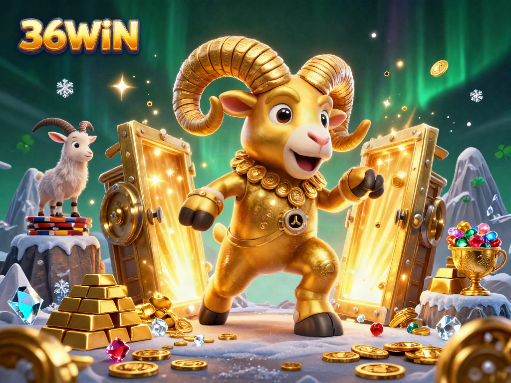 Experience the thrill of 36WIN casino with a vibrant, engaging 3D illustration showcasing winning elements.