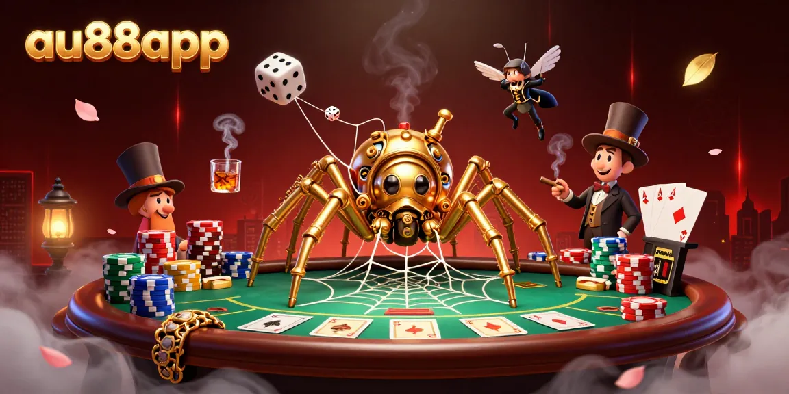 Engage with the thrilling world of au88app at an intense poker game with a steampunk twist.