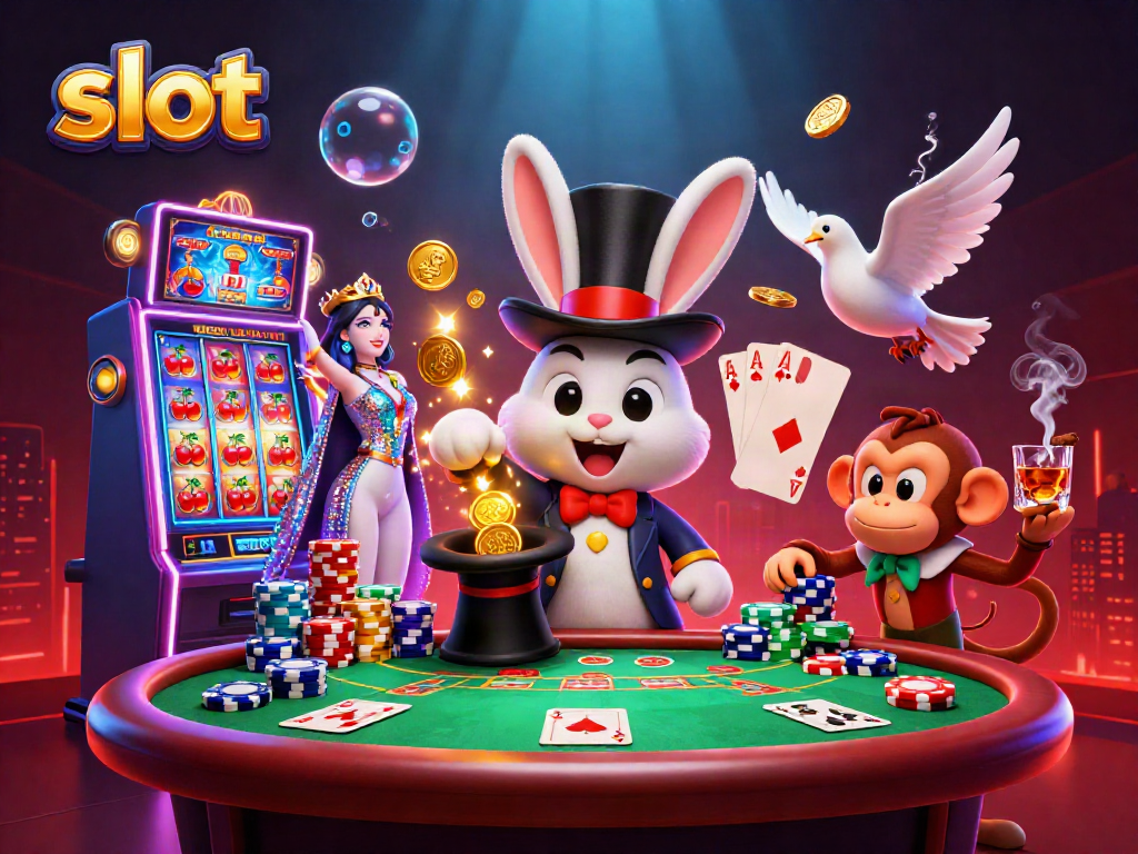 Mainkan slot dengan karakter kartun 3D menarik di kasino yang kaya warna