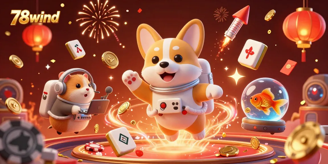 Experience the thrill of 78wind in a captivating 3D casino scene with magical illustrations.