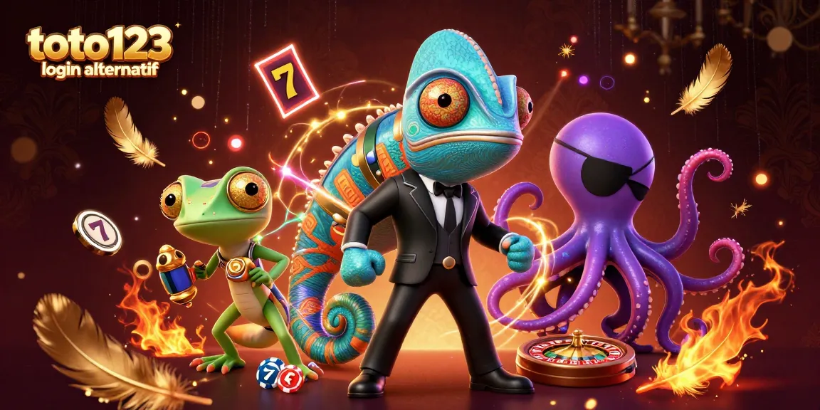 Play exciting lottery games with toto123 login alternatif in this dynamic casino illustration.