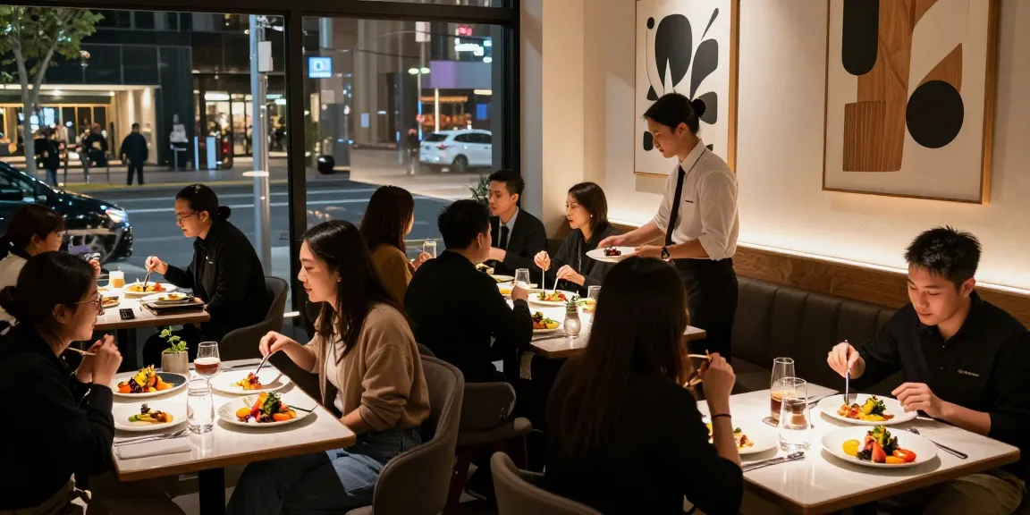 Modern dining experience at TrestleOnTenth, featuring Sydney303's gourmet fusion dishes.