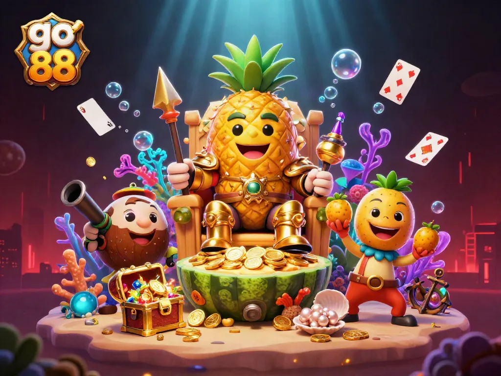 Khám phá không gian game tại go 88 với hình ảnh vàng tươi hấp dẫn và biểu tượng cá cược sống động