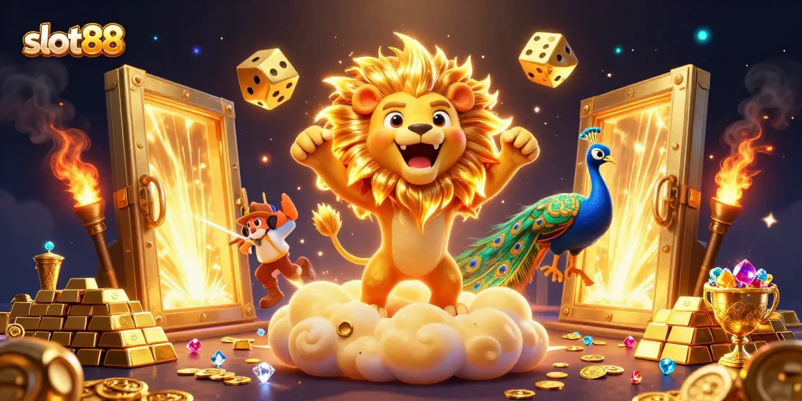 Mainkan slot88 di portal kasino menarik dengan jackpot dan kemenangan besar yang bersinar.