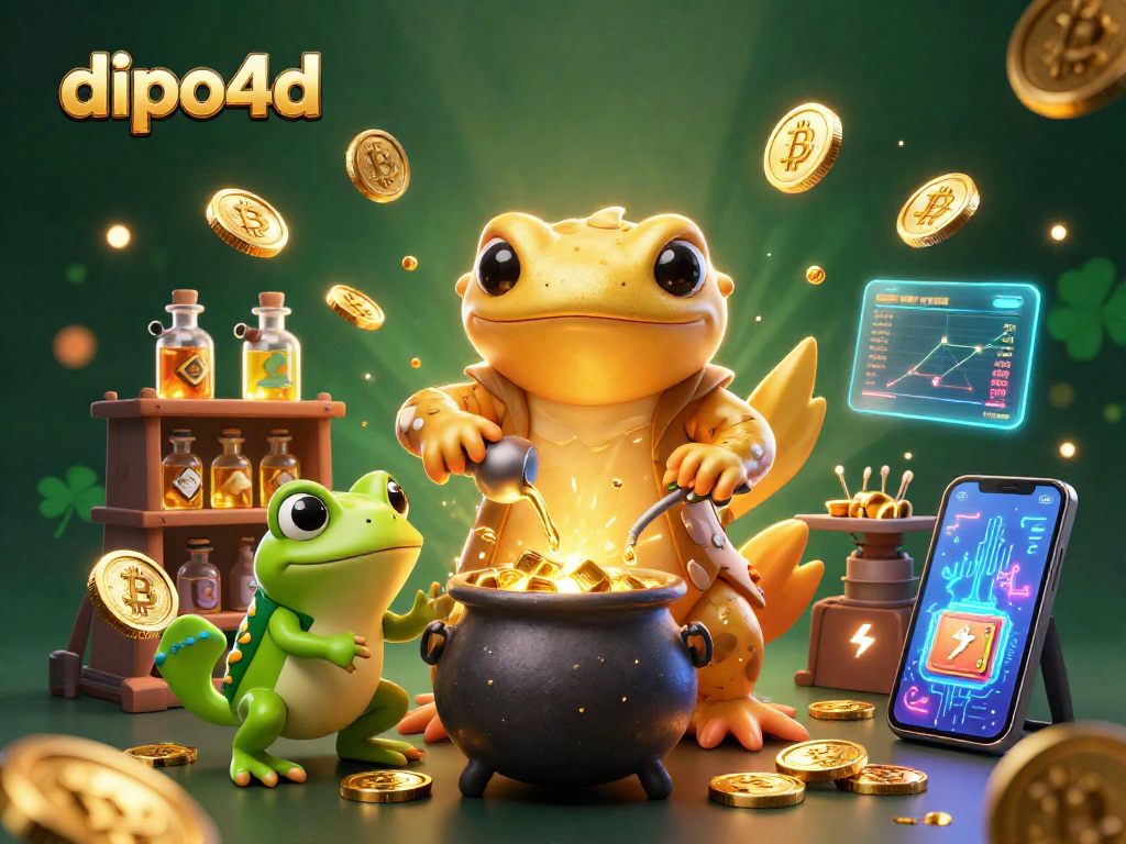 Experience winning with dipo4d's vibrant slot games featuring gold coins and energetic characters.