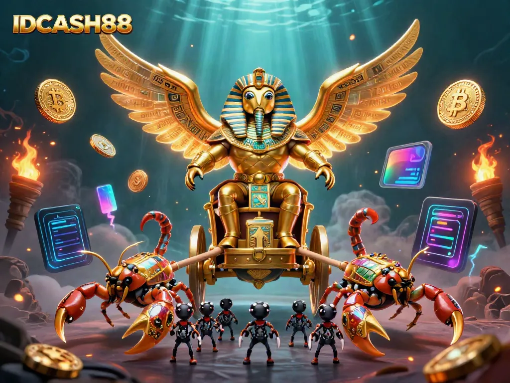 Experience thrilling gameplay with IDCASH88's vibrant casino elements in a stunning fantasy scene