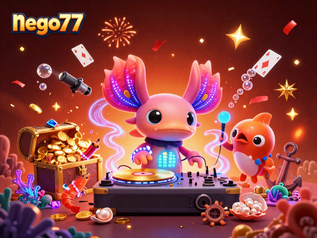 Engage in thrilling mix parlay bets with nego77 while enjoying vibrant underwater casino festivities.