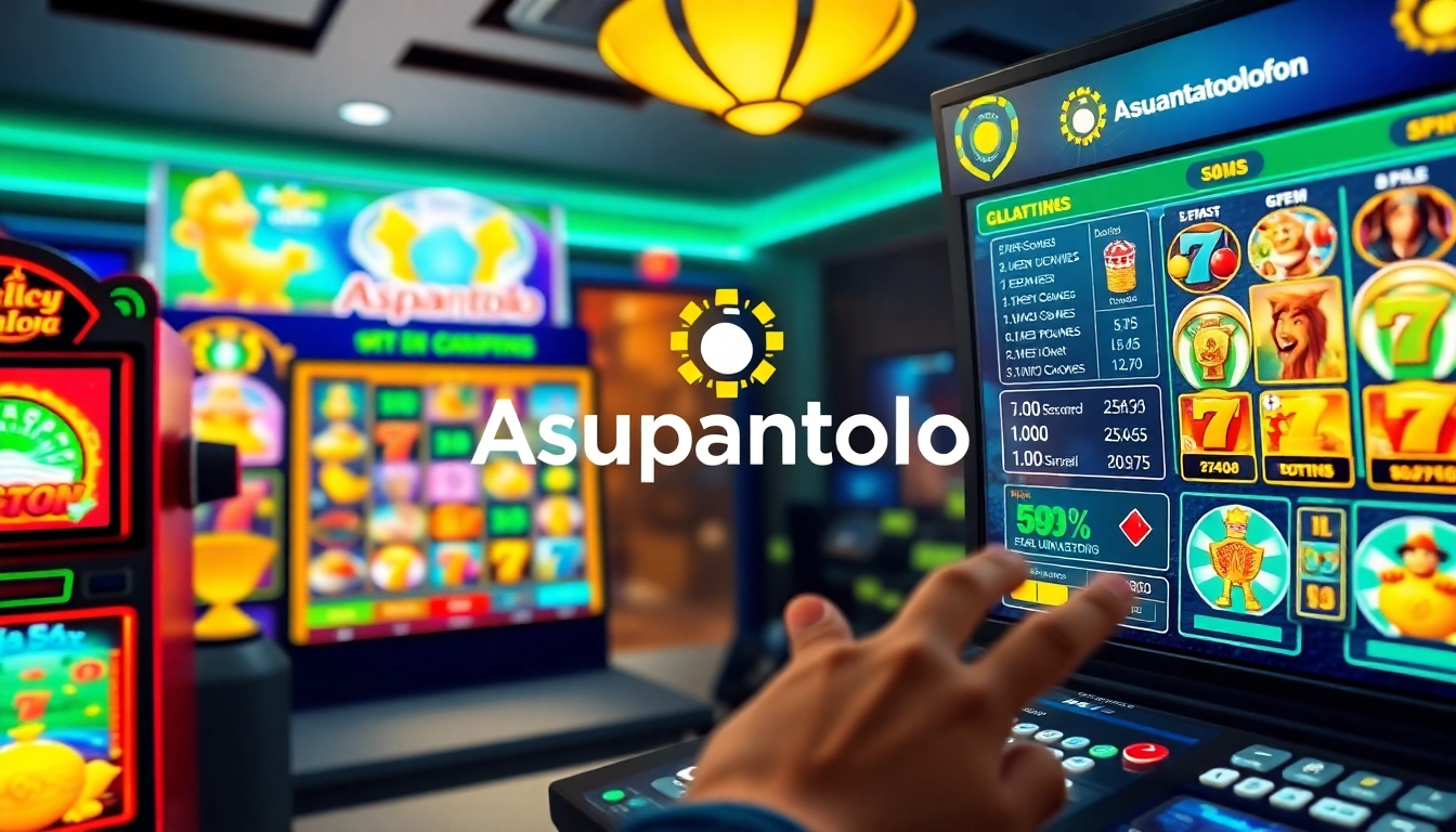 Asupantoto online gaming interface displaying exciting slot games and vibrant graphics