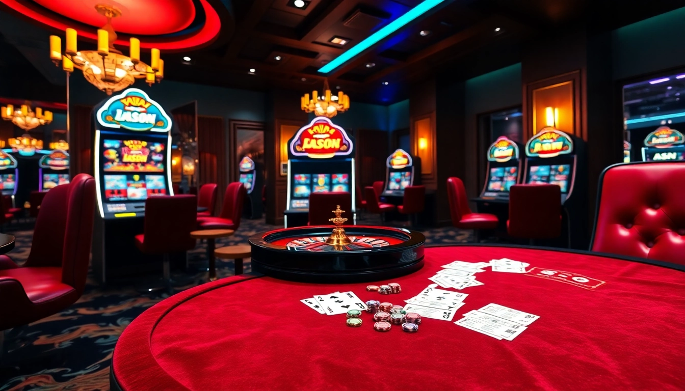 Experience the thrill of kaisar888 slot in a luxurious gaming room filled with vibrant colors and elegant decor.