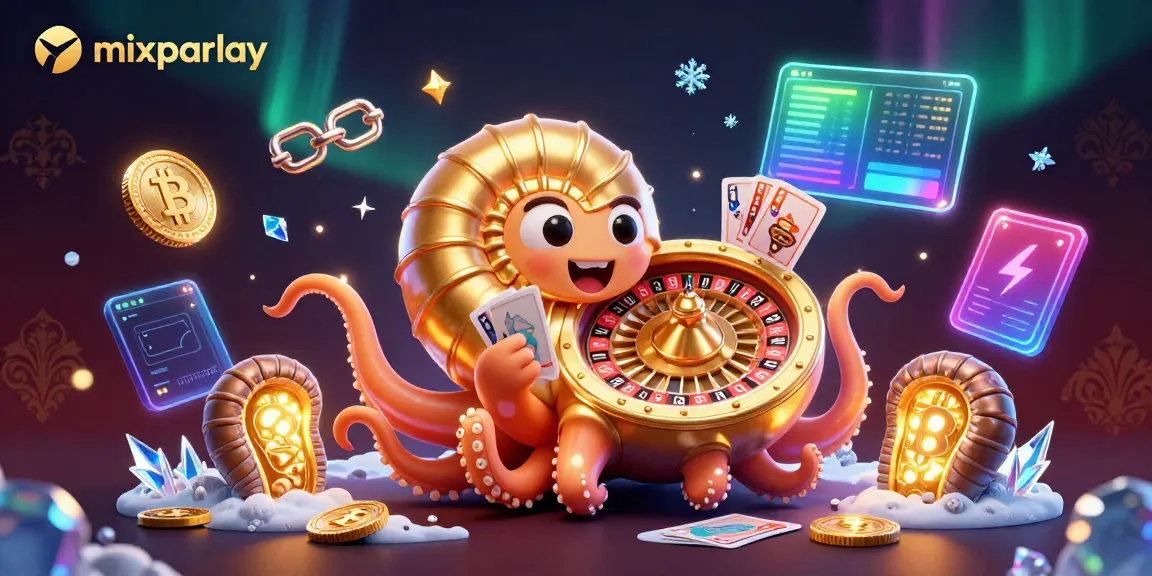 Mixparlay menghidupkan pengalaman judi dengan nautilus raksasa yang memegang kartu dan koin crypto bersinar