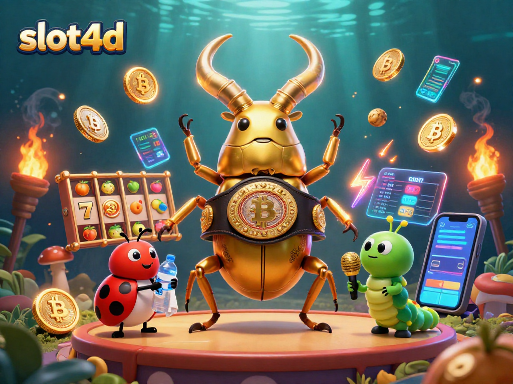 Permainan slot4d dengan karakter menarik dan elemen kasino penuhi atmosfer yang menegangkan.